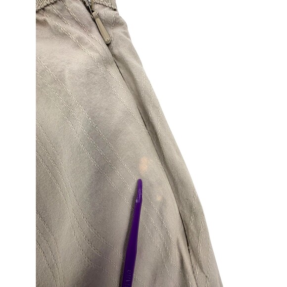 VTG Field Gear Skirt Embroidered Sequin Flowers Textured Cotton Khaki 16 READ - Picture 8 of 12